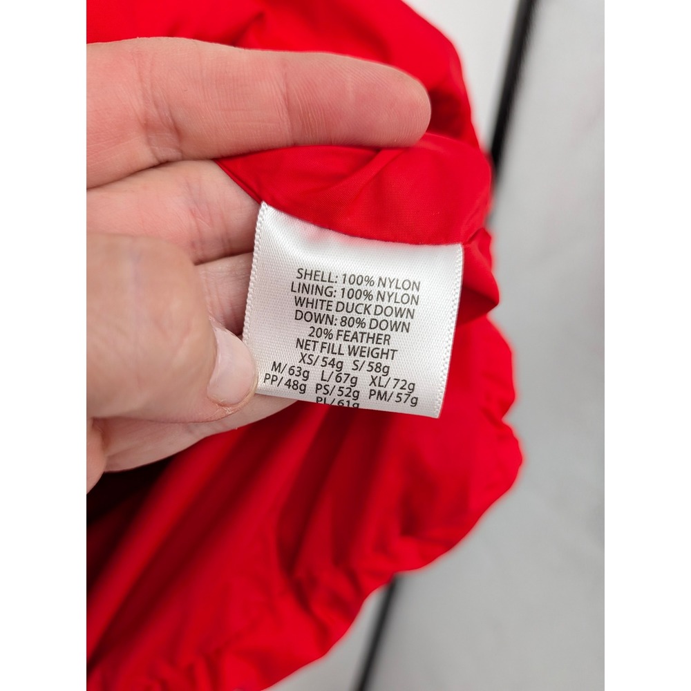 Eileen Fisher Puffer Vest Women Medium Red Down Feather Filled Quilted Snap - Picture 5 of 8